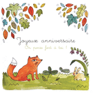 Renard mignon pour un joyeux anniversaire